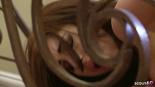 First Anal and Double Penetration DP no condom Sex for Britney Stevens by two Big Dick Guys after Party