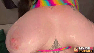 Busty Blonde MILF Brooklyn Madison And Rome Major Tits Jizz Explosion!