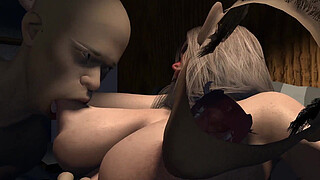 Two bald morons suck on blonde's super sensitive nipples until she cums [Nipple Orgasm]