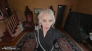VR Conk: Skinny Blonde Daenerys Targaryen Sucks And Fucks In Game of Thrones Cospaly Parody pt.1