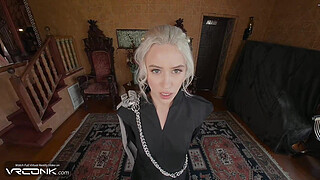 VR Conk: Skinny Blonde Daenerys Targaryen Sucks And Fucks In Game of Thrones Cospaly Parody pt.1