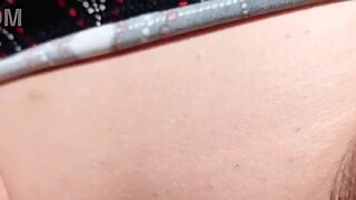 Maturemons, horny mature with top on and pants off squats outdoors to display gaping vagina