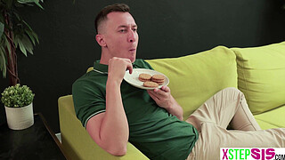 Russian teen blonde stepsister Novella Night is big into fitness