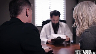 Mature horny doctor rails big boobs curvy MILF hardcore in his office