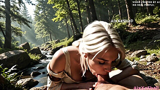 The Witcher. Geralt fucks Ciri with his big cock, filling her pussy with cum. (AI-Generated Video)