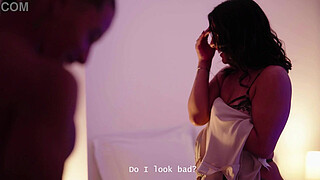 My neighbor is a MILF with a big ass, and she gives me a blowjob and invites me to her bed.