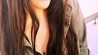 UNINHIBITED YOUNG WOMAN shows herself in PUBLIC and ENDS UP GIVING ME HER WET PANTIES