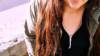 UNINHIBITED YOUNG WOMAN shows herself in PUBLIC and ENDS UP GIVING ME HER WET PANTIES