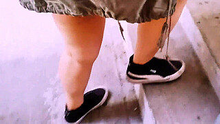 UNINHIBITED YOUNG WOMAN shows herself in PUBLIC and ENDS UP GIVING ME HER WET PANTIES