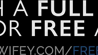 WIFEY Married MILF Brandi Johnson Gets Spit-Roasted And Creampied While Hubby Watches