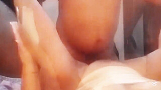 Giving it to a mature veteran doggy style with a rich, wet pussy