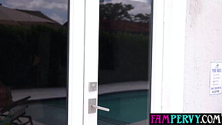 Horny desperate teen stepdaughter seduces and fuck mature stepdad