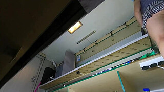 I told my sexy hostess to make a deep cleaning but this dumb bitch has no idea about the hidden camera - upskirt pov