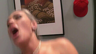 Sexy blonde Mature Step-Mom caught Huge Cock Boy while Masturbate and tricked hin to First Time Fuck