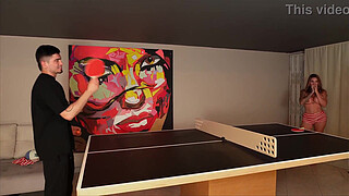 My boyfriend is betting me on his game and he has to watch me have sex with his friend and his girlfriend - Ambar Prada