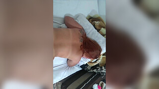 I ate the ass and pussy of the married redhead.