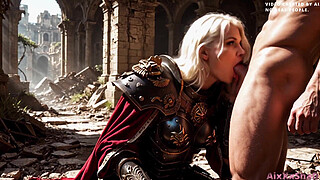 EPIC WARHAMMER 40K. Sex after the battle, and a pussy full of cum. (AI-Generated Video)