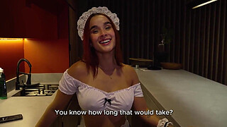 I made my LATINA maid SUCK and FUCK me to pay for her mistakes! - Abella olsen